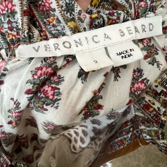 VERONICA BEARD Amoura boho Floral mini dress 2 - Picture 4 of 13
